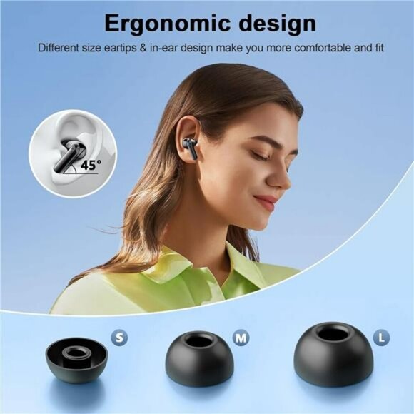 Bluetooth 5.3 Wireless Earbuds Noise Cancelling Mic LED Display IPX7 48H Play - Picture 5 of 7